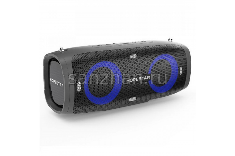 Портативная колонка Hopestar A6 Party со светомузыкой (Bluetooth, MP3, AUX, Mic, USB) + Power bank