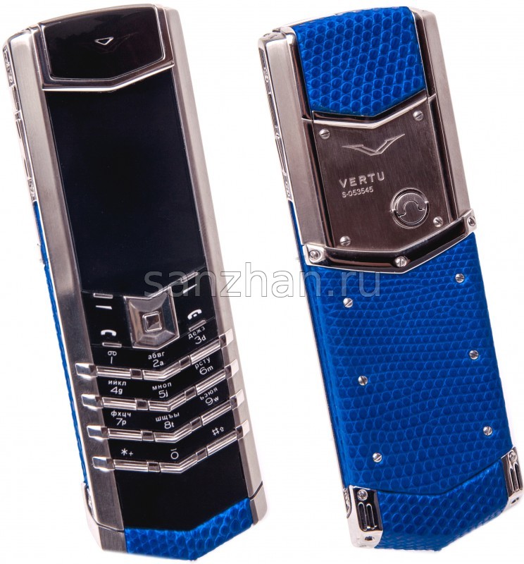 Vertu Signature S Design Shining Blue Iguana