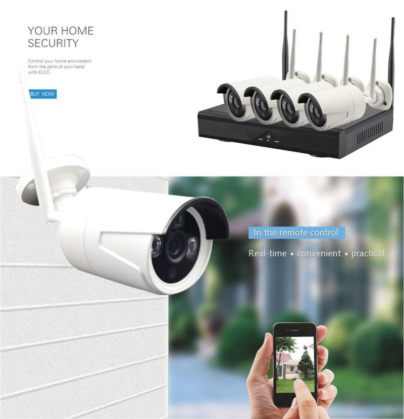 Комплект IP-камер WiFi  XPX K3704, 2Mp, 4 камеры