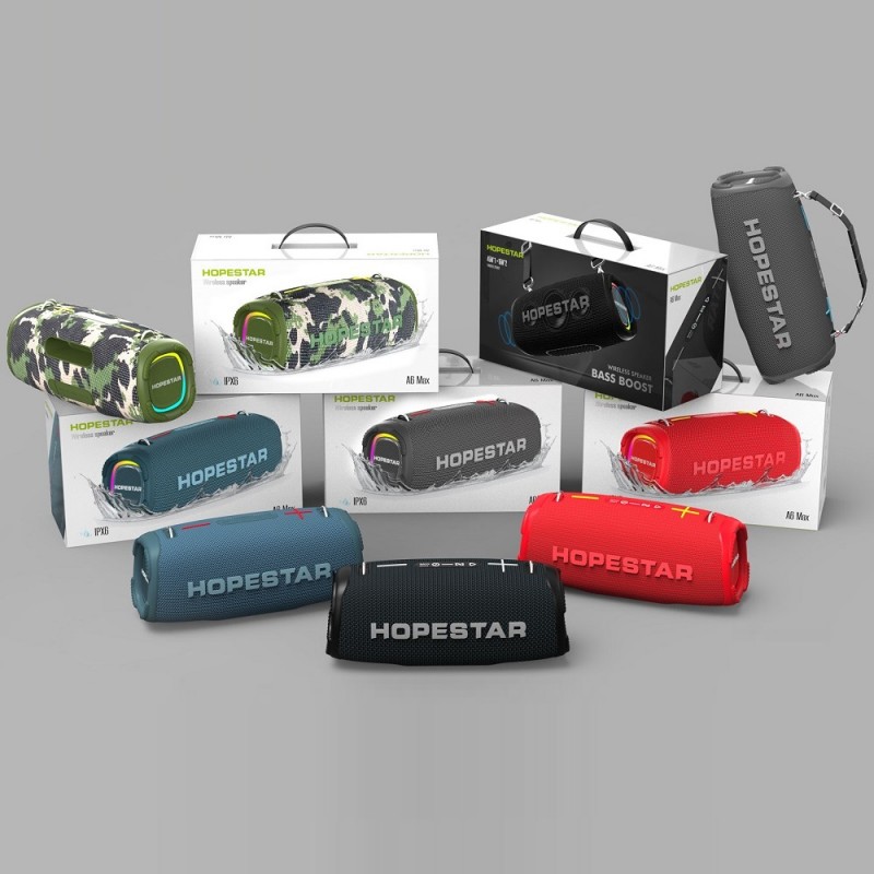 Портативная беспроводная колонка Hopestar A6 Max с микрофоном (Bluetooth, TWS, MP3, AUX, Mic)